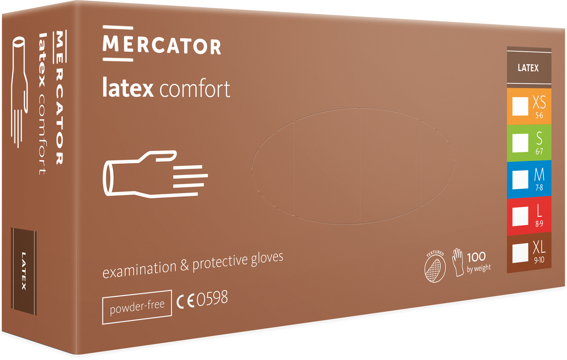 Latexové rukavice Comfort Latex | bez púdru | 100 KS