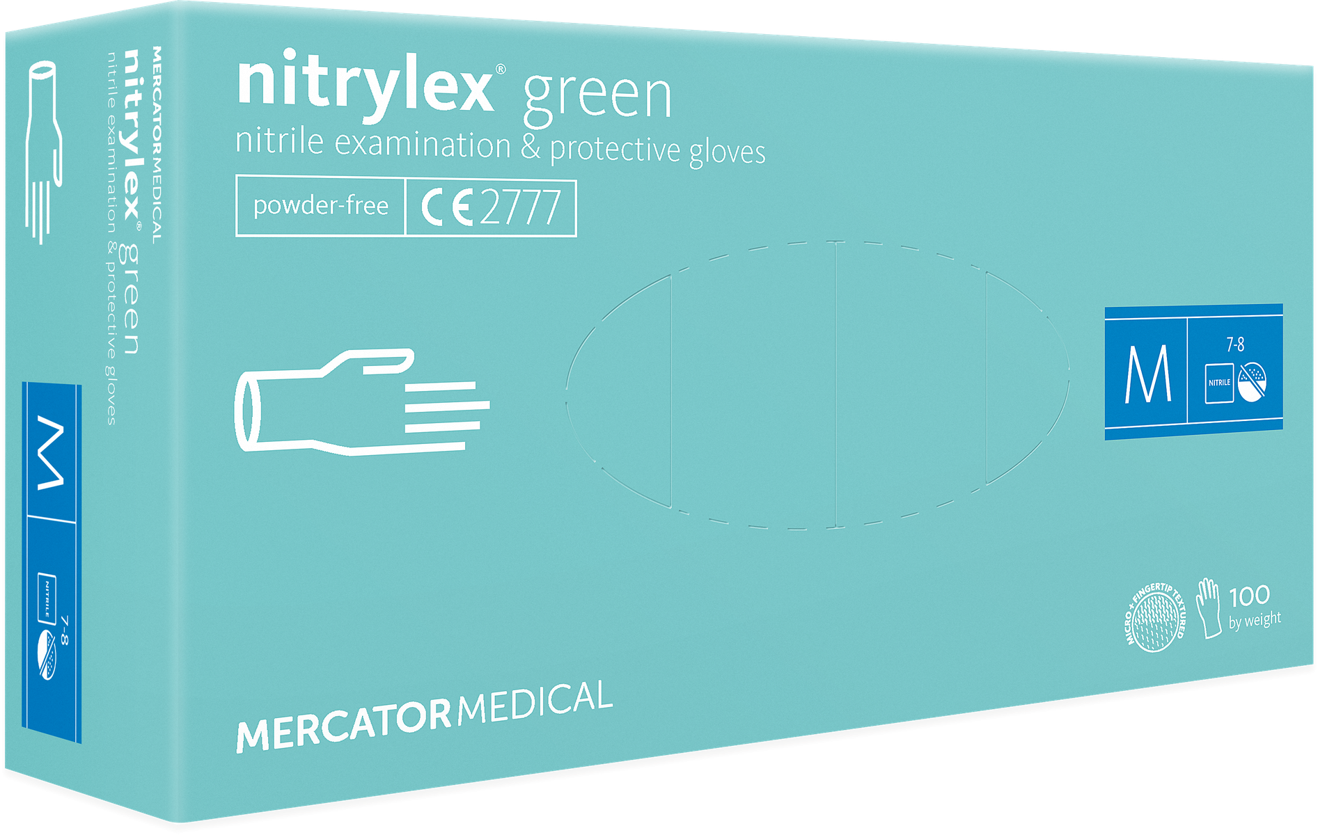Nitrilové rukavice "Nitrylex® GREEN" | bez púdru | 100 ks